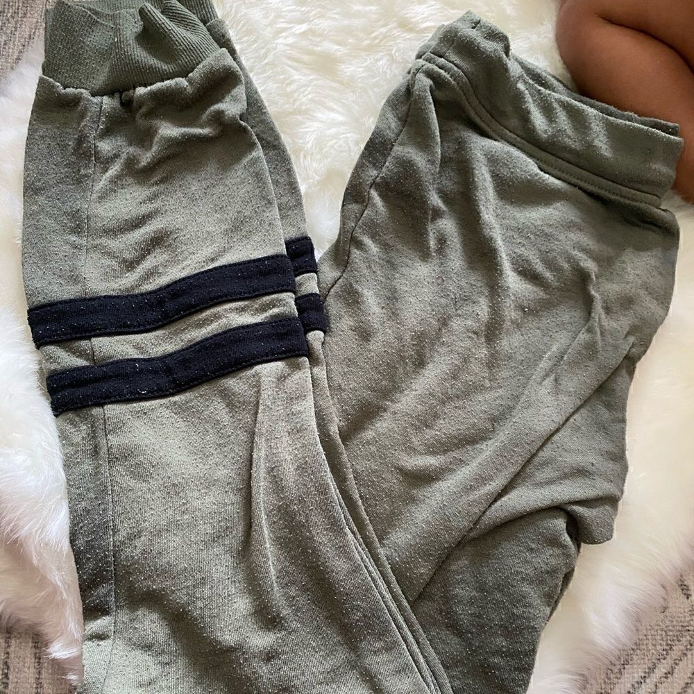[alternative apparel] olive drab sweatpants with black stripes#2